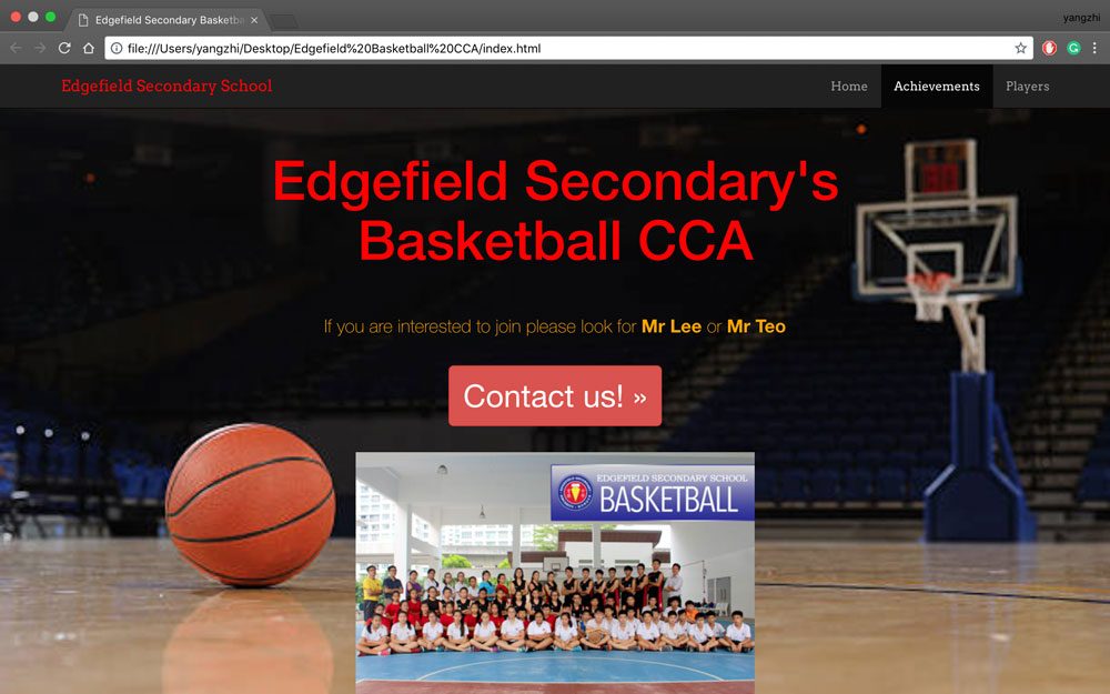 Edgefield Secondary's CCA Webpage